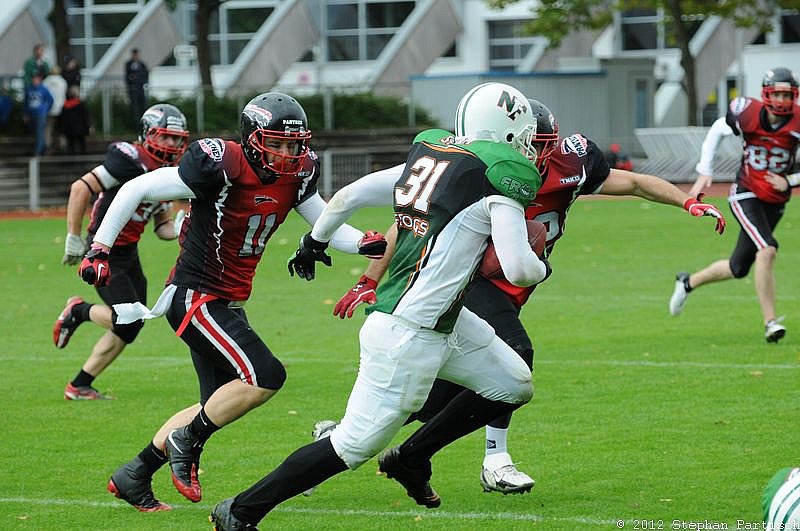 03.10.2012 Düsseldorf Panther II vs. Neuss Frogs (56:12) 