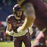 #49 Felix F&ouml;dinger, Linebacker, Rhein Fire | AFLE | Paris Lights @ Rhein Fire | Final Score 0:35 | Schauinsland-Reisen-Arena, Duisburg | 13.06.2026 | Job ID: 2026-06-13_0091 - ParisLightsAtRheinFire