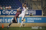 #18 Noah Tour&eacute;, Wide Receiver, Vienna Vikings | AFLE | Vienna Vikings @ Rhein Fire | Final Score 28:16 | Schauinsland-Reisen-Arena, Duisburg | 18.07.2026 | Job ID: 2026-07-18_0479 - ViennaVikingsAtRheinFire